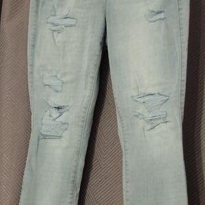 Torrid Light Blue Distressed Skinny Jeans